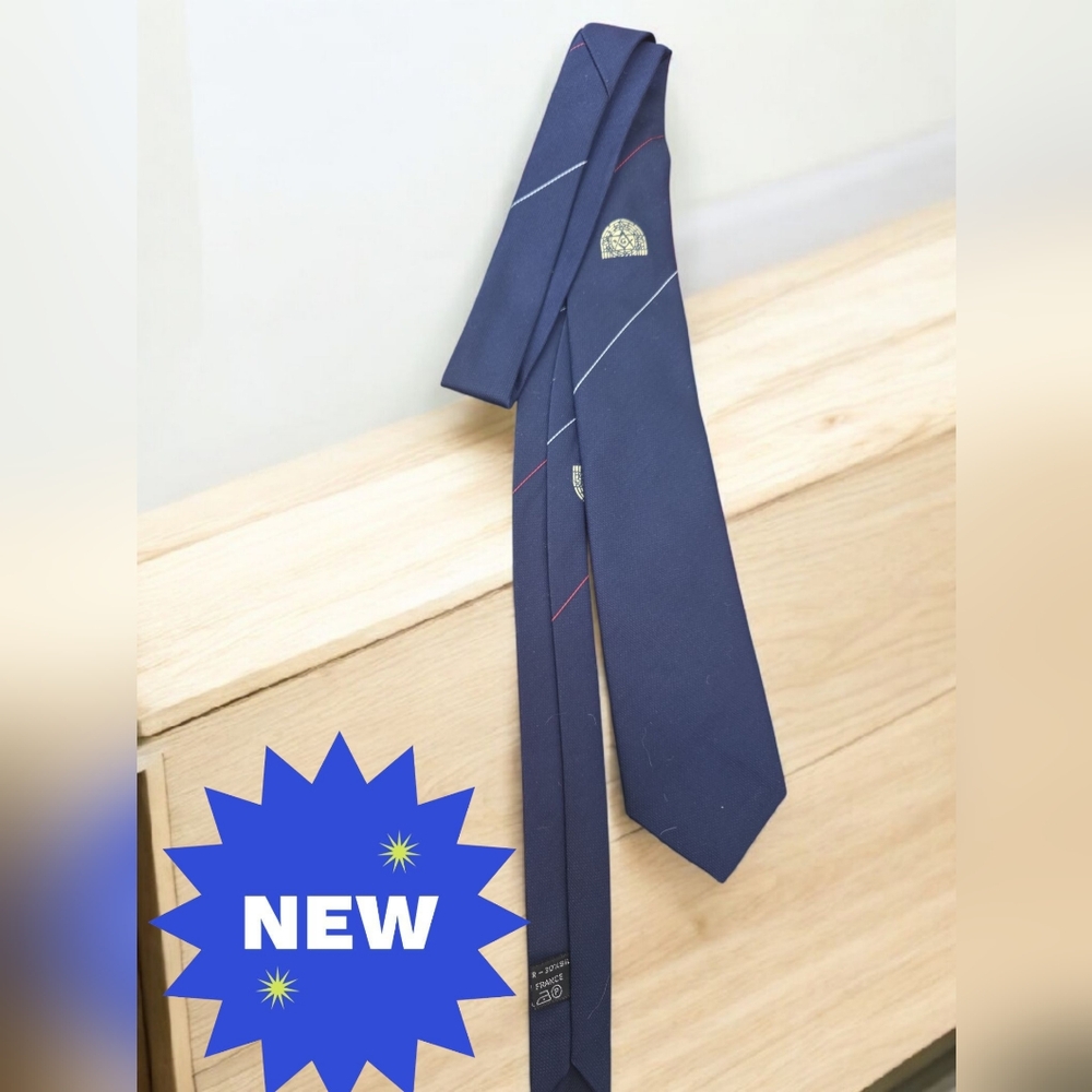 French Cravay Club Neck Tie Silk Men